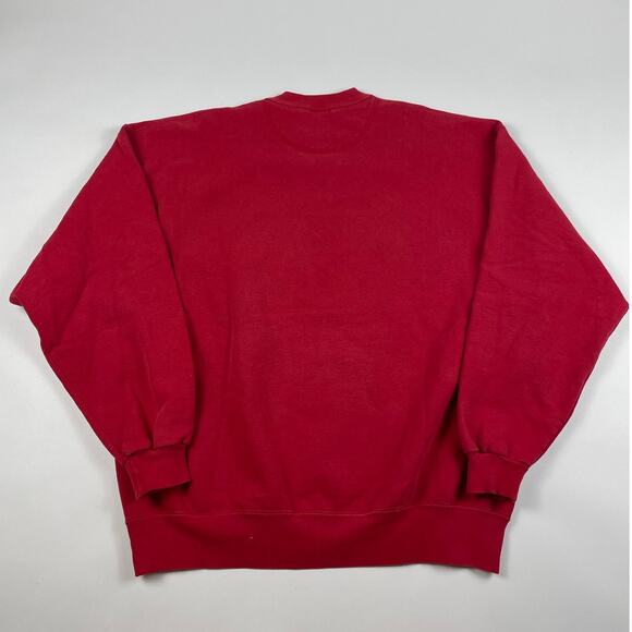 Vintage Red Blank Jerzees Crewneck Cotton Blend Made in USA Size XL - Picture 3 of 8